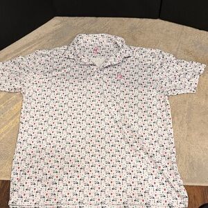 Rhoback Casual golf polo with golf cart print all over size XL